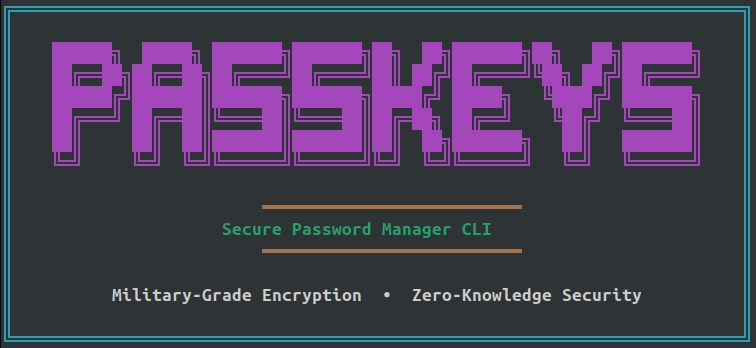 Passkeys CLI – Self-Hosted Password Manager